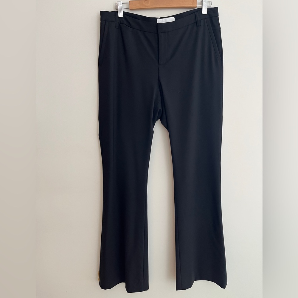 CHAIKEN Joni Pant Flare Leg Mid Rise Dress Pant Lightweight Wool Business Career